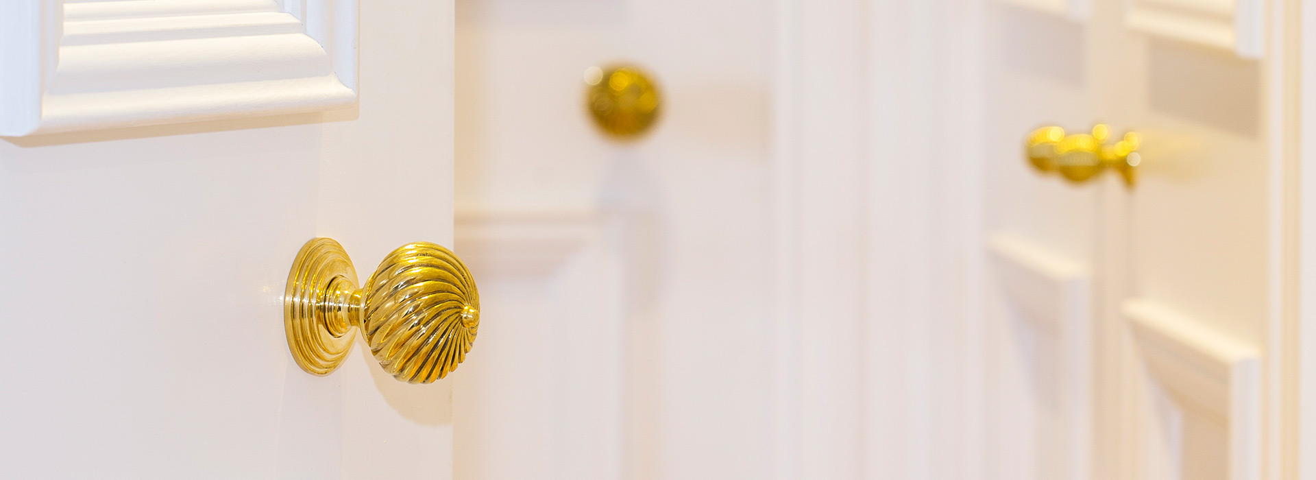 Traditional bronze door handles