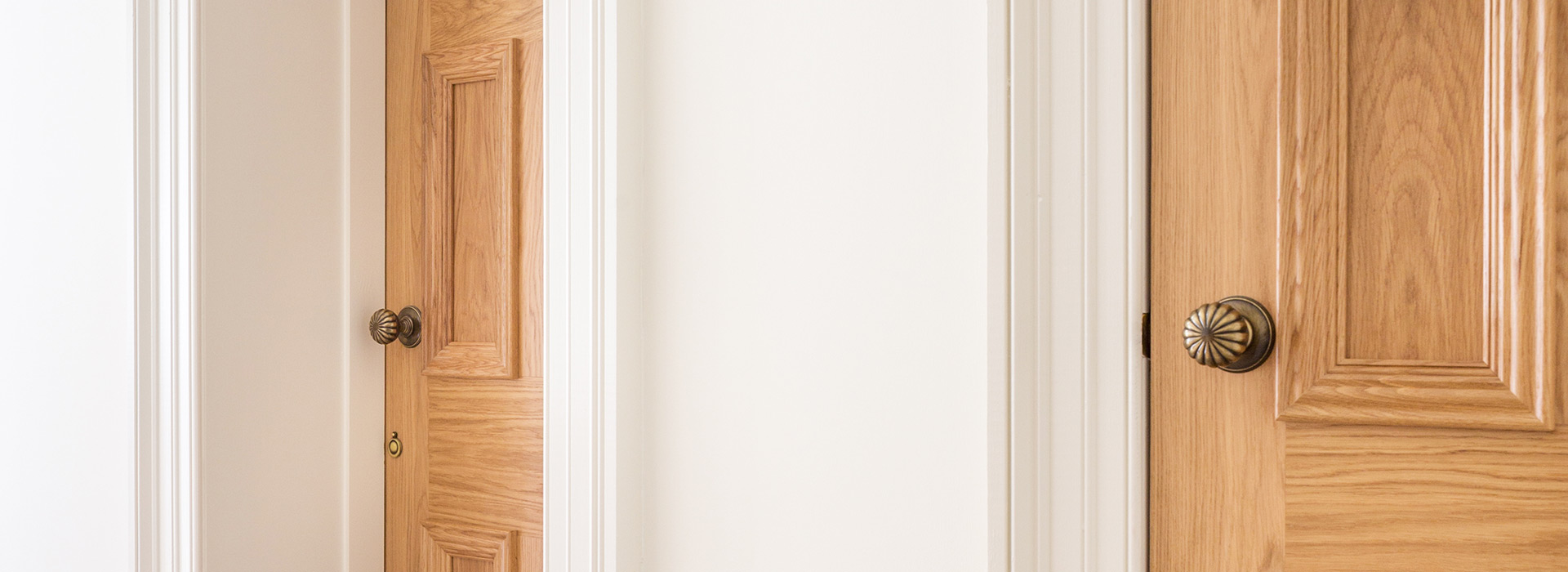 Large victorian architrave and oak doors