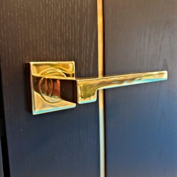 Doors with Brass-Finished Inlays